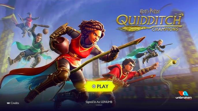 Harry Potter: Quidditch Champions [Deluxe Edition] title screen for Playstation 5