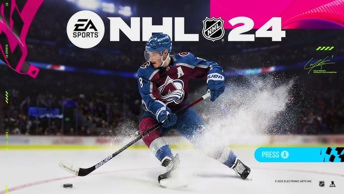 NHL 24 title screen for Playstation 5