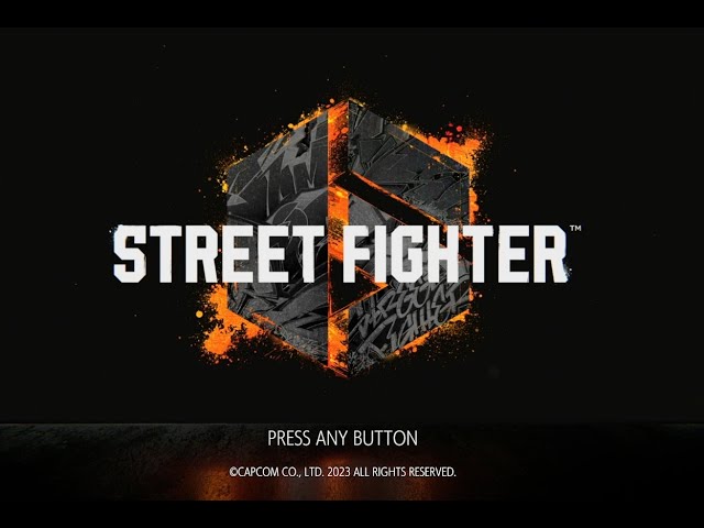 Street Fighter 6 title screen for Playstation 5