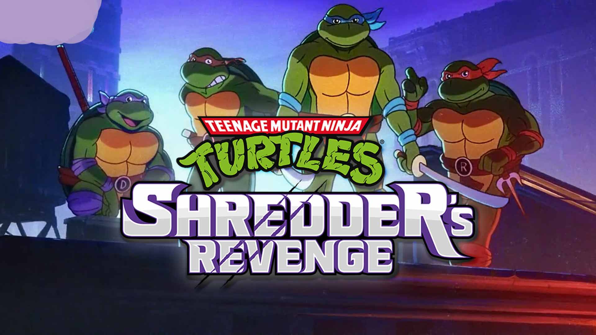 Teenage Mutant Ninja Turtles Shredder's Revenge: Ultimate Edition title screen for Playstation 5