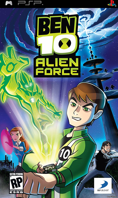 Ben 10: Alien Force box art for PSP
