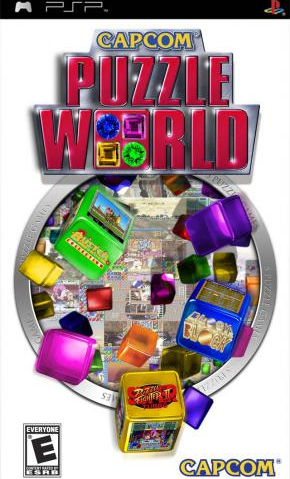 Capcom Puzzle World box art for PSP