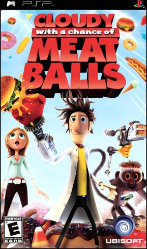 Cloudy with a Chance of Meatballs box art for PSP