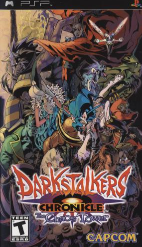 Darkstalkers Chronicle The Chaos Tower box art for PSP