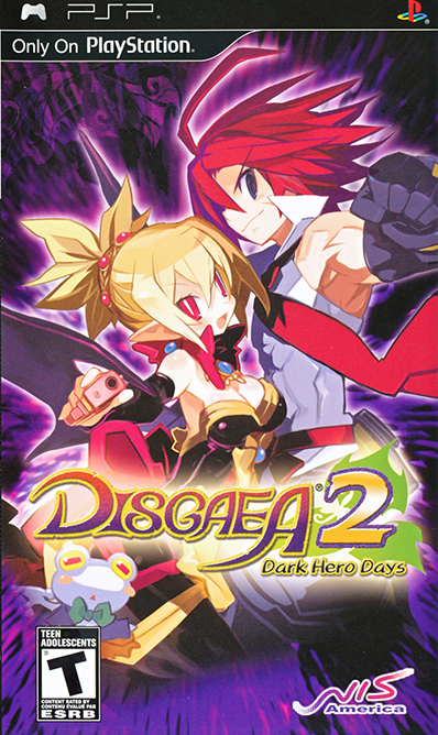 Disgaea 2: Dark Hero Days box art for PSP