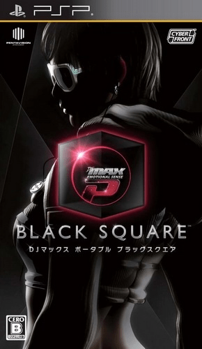 DJ Max Portable: Black Square box art for PSP