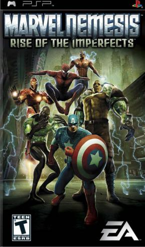 Marvel Nemesis Rise of the Imperfects box art for PSP