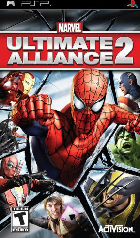 Marvel: Ultimate Alliance 2 box art for PSP
