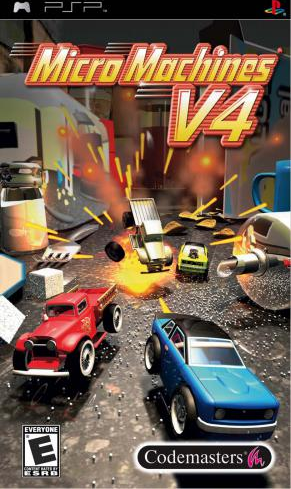 Micro Machines V4 box art for PSP