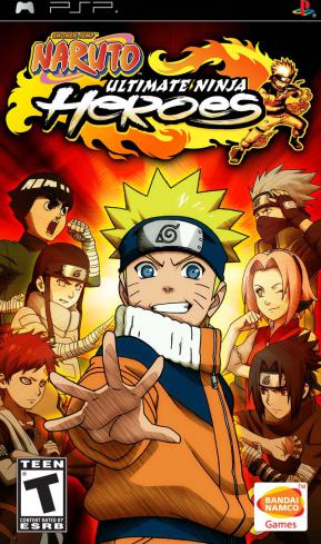 Naruto Ultimate Ninja Heroes box art for PSP