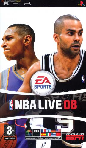 NBA Live 08 box art for PSP