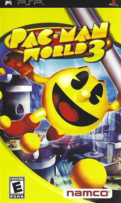 Pac-Man World 3 box art for PSP