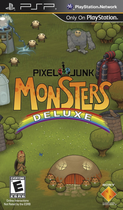 Pixel Junk Monsters Deluxe box art for PSP