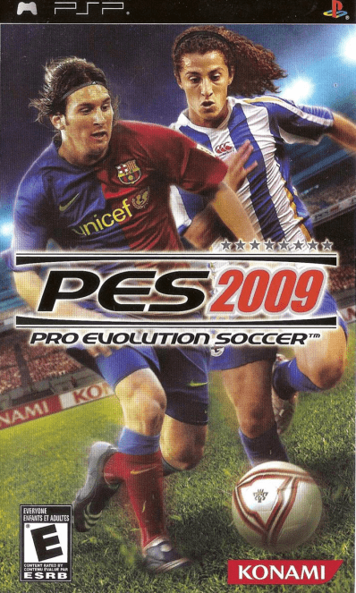 Pro Evolution Soccer 2009 box art for PSP