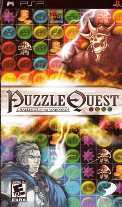 Puzzle Quest: Challenge of the Warlords box art for PSP