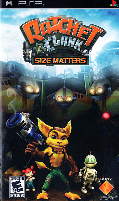Ratchet & Clank Size Matters box art for PSP