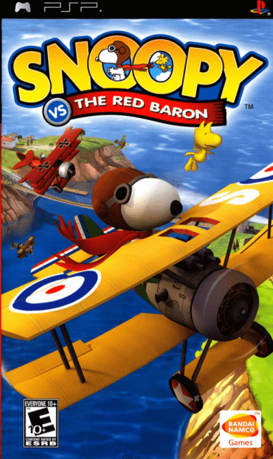 Snoopy vs. the Red Baron box art for PSP