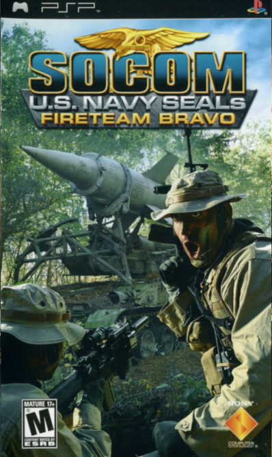 SOCOM US Navy Seals Fireteam Bravo box art for PSP