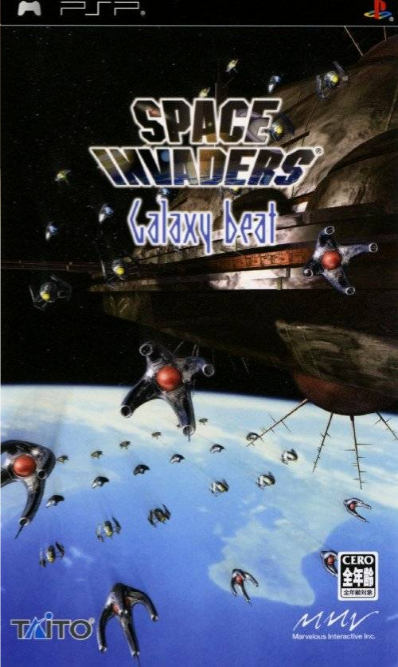 Space Invaders Galaxy Beat box art for PSP