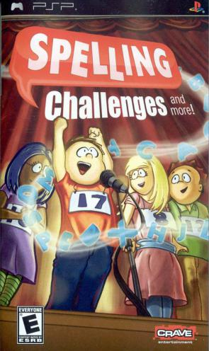 Spelling Challenges and More box art for PSP