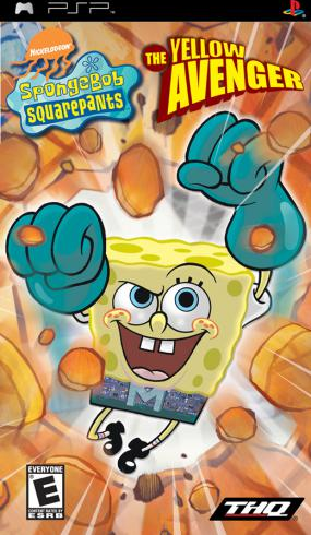 SpongeBob SquarePants: The Yellow Avenger box art for PSP