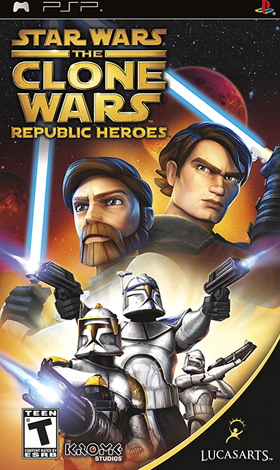 Star Wars: The Clone Wars Republic Heroes box art for PSP