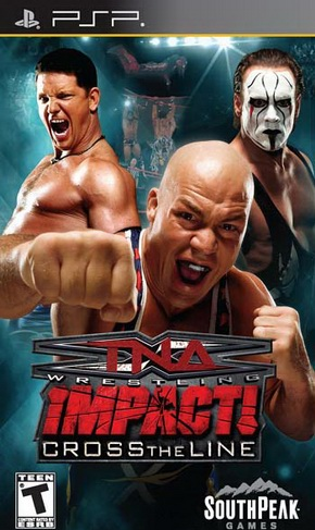 TNA Impact: Cross the Line box art for PSP