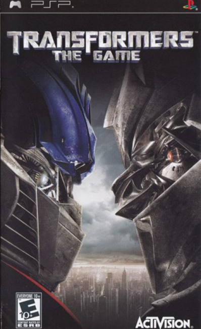 Transformers: The Game box art for PSP
