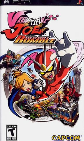 Viewtiful Joe Red Hot Rumble box art for PSP