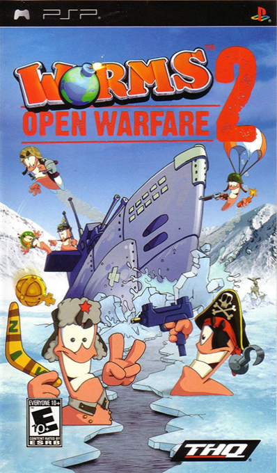 Worms: Open Warfare 2 box art for PSP