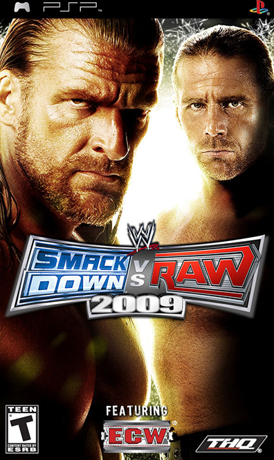 WWE SmackDown vs. Raw 2009 box art for PSP