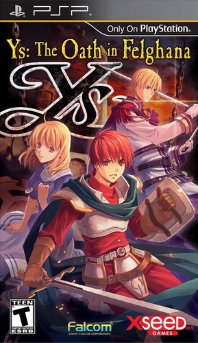 Ys: The Oath in Felghana box art for PSP