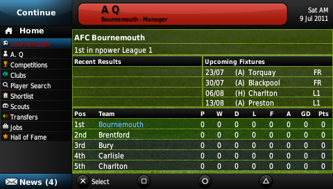 Football Manager Handheld 2012 screenshot 3 for PSP