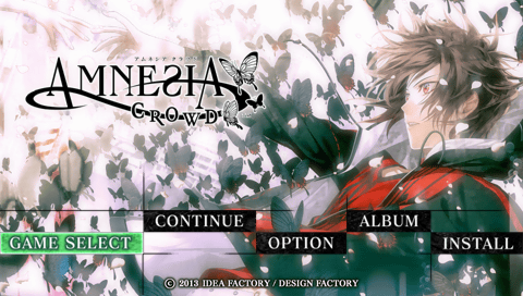 Amnesia: Crowd title screen for PSP