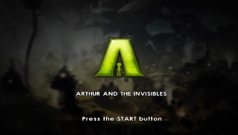 Arthur and the Invisibles  title screen for PSP