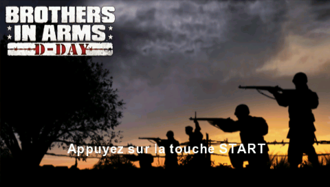 Brothers in Arms D-Day title screen for PSP
