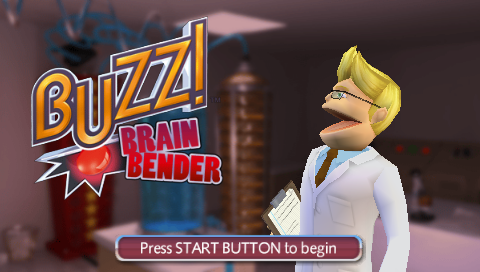 Buzz: Brain Twister title screen for PSP