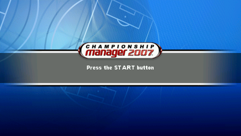 Championship Manager 2007 title screen for PSP