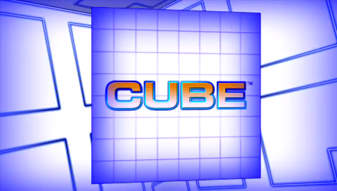Cube: 3D Puzzle Mayhem title screen for PSP