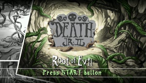 Death Jr. 2 Root of Evil title screen for PSP