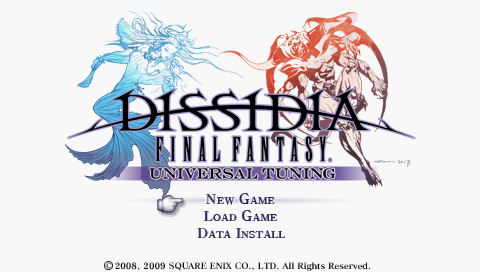 Dissidia: Final Fantasy [Limited Edition] title screen for PSP