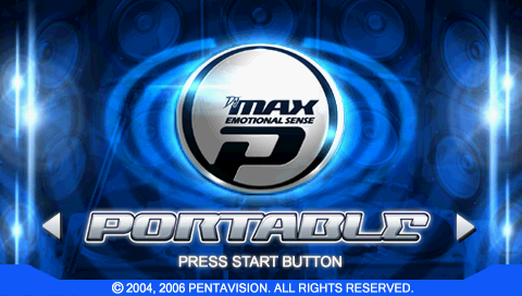 DJ Max Portable [Prestige Package] title screen for PSP
