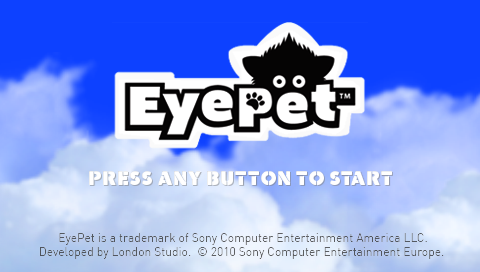 EyePet title screen for PSP