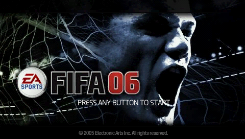 FIFA 06 title screen for PSP