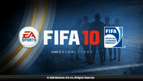 FIFA 10 title screen for PSP