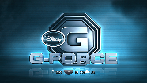 G-Force [Essentials] title screen for PSP