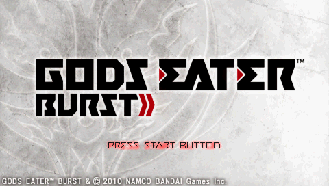 God Eater Burst title screen for PSP
