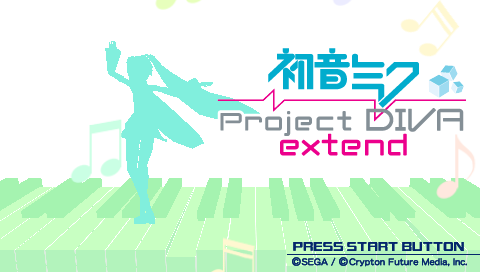 Hatsune Miku: Project Diva Extend title screen for PSP