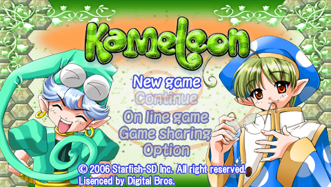 Kameleon title screen for PSP