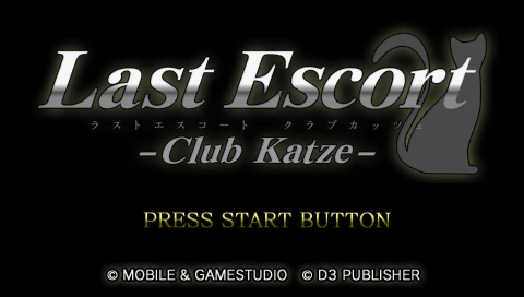 Last Escort -Club Katze- title screen for PSP